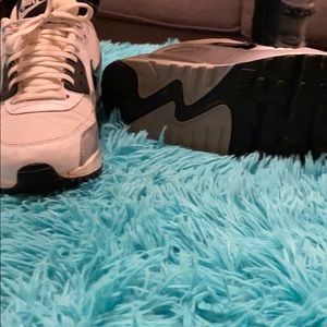 white, black, and grey nike airmax